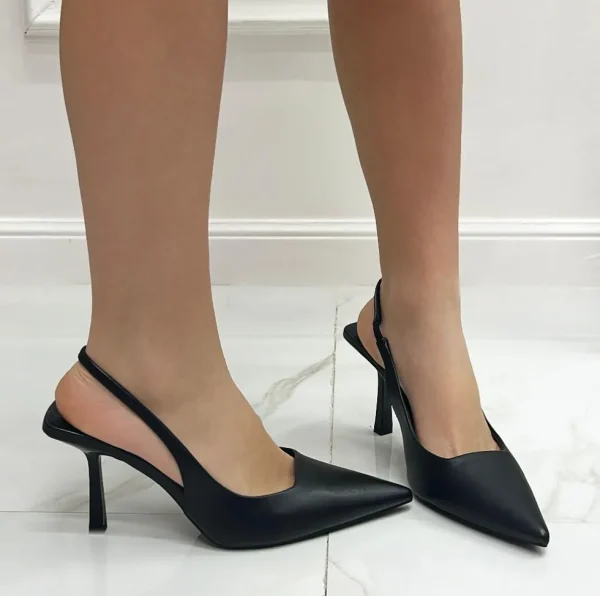 Primi Tacchi Deni - Décolleté Donna Tacco Spillo Punta Nero Clearance