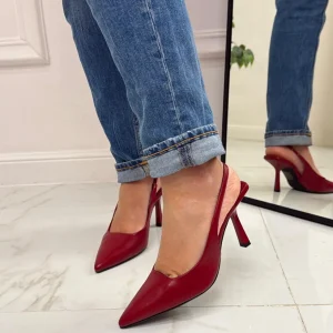 Primi Tacchi Deni - Décolleté Donna Tacco Spillo Punta Bordeaux New