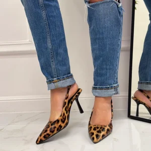 Primi Tacchi Deni - Décolleté Donna Tacco Spillo Punta LEOPARDATO Hot