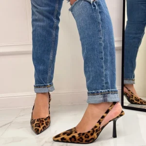 Primi Tacchi Deni - Décolleté Donna Tacco Spillo Punta LEOPARDATO Hot
