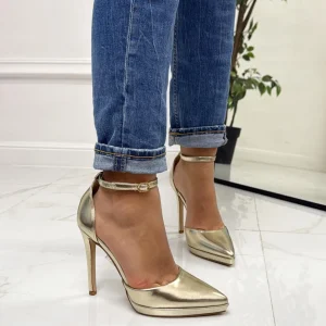 Primi Tacchi Denise - Decolleté Donna Scarpe Tacco Punta Plateau Casual Elegante Or Sale
