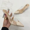 Primi Tacchi Desireè - Décolleté Donna Punta Elegante Trasparente Beige New