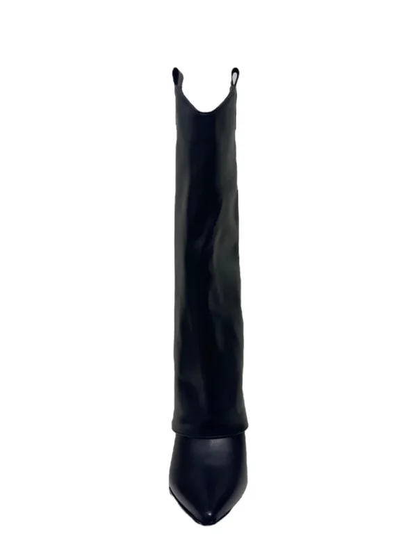 Primi Tacchi Dolly - Stivale Donna Scarpa Punta Tacco Quadrato Nero Online
