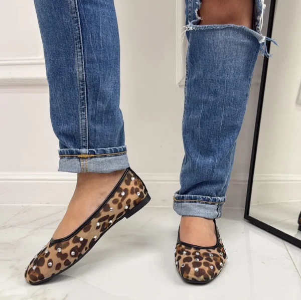Primi Tacchi Dream - Scarpe Donna Ballerine Casual Leopardata Sale