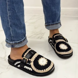 Primi Tacchi Elora - Scarpa Sabot Mules Donna Tallone Scoperto Nero Online