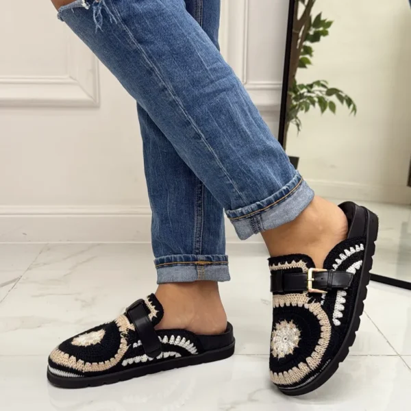 Primi Tacchi Elora - Scarpa Sabot Mules Donna Tallone Scoperto Nero Online