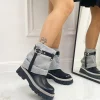 Primi Tacchi Erika - Stivaletto Anfibio Donna Scarpa Basso Casual NERO/GRIGIO Discount