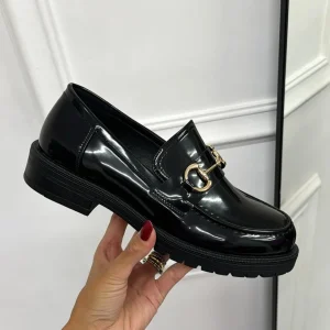 Primi Tacchi Ersilia - Mocassino Donna Scarpa Gioiello Casual Elegante Nero New