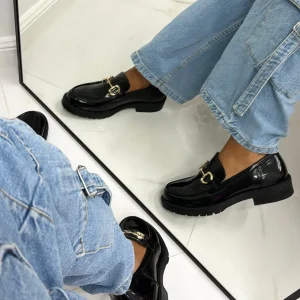 Primi Tacchi Ersilia - Mocassino Donna Scarpa Gioiello Casual Elegante Nero New