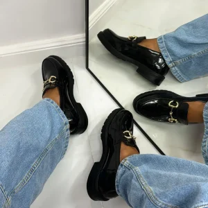 Primi Tacchi Ersilia - Mocassino Donna Scarpa Gioiello Casual Elegante Nero New