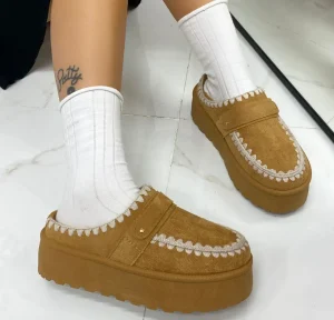 Primi Tacchi Ester - Stivaletto Eskimo Boots Gomma Alta Cuoio Sale