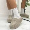 Primi Tacchi Ester - Stivaletto Eskimo Boots Gomma Alta Beige Fashion