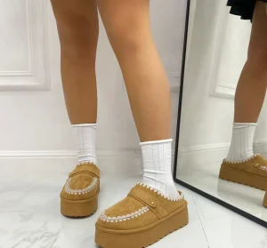 Primi Tacchi Ester - Stivaletto Eskimo Boots Gomma Alta Cuoio Sale