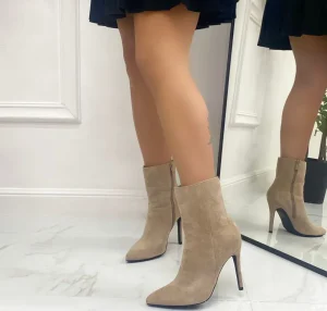 Primi Tacchi Fabienne - Stivaletto Donna Punta Tacco Alto Beige Discount