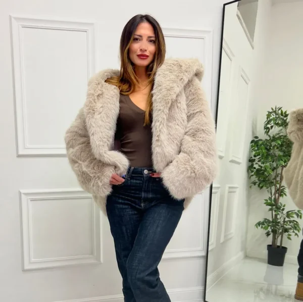 Primi Tacchi Fox - Eco Pelliccia Beige Sale