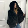 Primi Tacchi Fox - Eco Pelliccia Nero Fashion