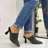 Primi Tacchi Gemma - Décolleté Donna Tacco Spillo Punta Strass NERO Fashion