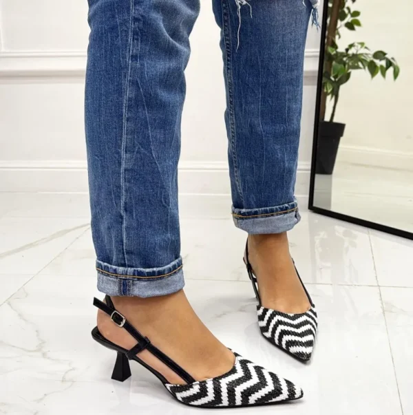 Primi Tacchi Giulia - Decolleté Donna Punta Scarpa Tacco Basso Nero Online