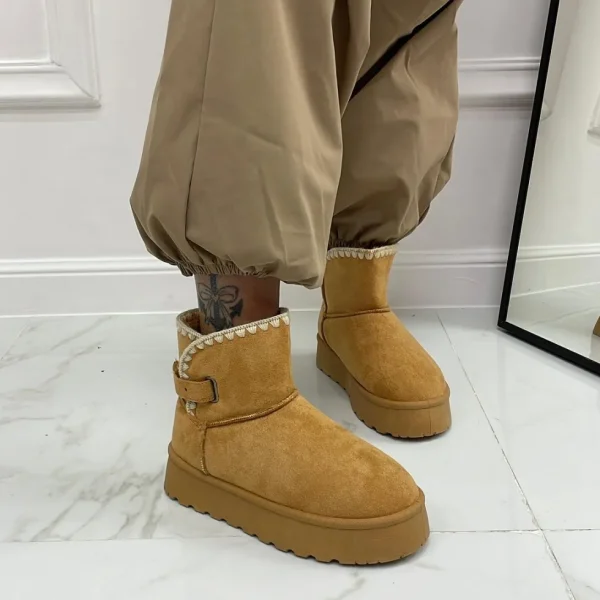 Primi Tacchi Glenda - Stivaletto Eskimo Boots Gomma Alta Cuoio Hot
