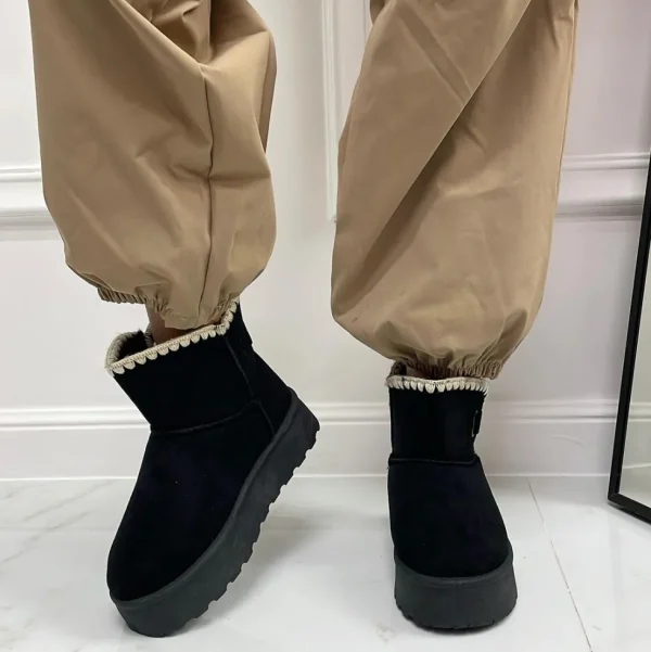 Primi Tacchi Glenda - Stivaletto Eskimo Boots Gomma Alta Nero Hot