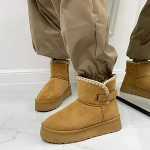 Primi Tacchi Glenda - Stivaletto Eskimo Boots Gomma Alta Cuoio Hot
