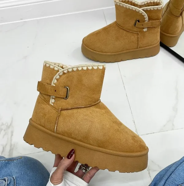 Primi Tacchi Glenda - Stivaletto Eskimo Boots Gomma Alta Cuoio Hot