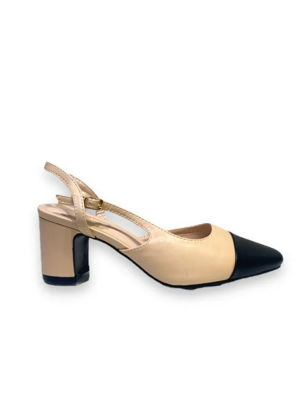 Primi Tacchi Grace - Décolleté Donna Punta Scarpa Tacco Basso Beige Sale