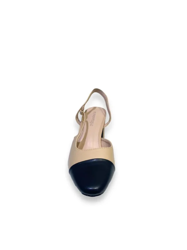 Primi Tacchi Grace - Décolleté Donna Punta Scarpa Tacco Basso Beige Sale