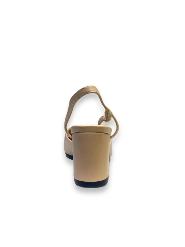 Primi Tacchi Grace - Décolleté Donna Punta Scarpa Tacco Basso Beige Sale