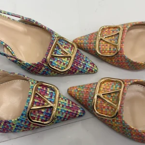 Primi Tacchi Greta - Décolleté Donna Cinturino Tacco Spillo Basso Elegante Verde-Ro New