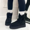 Primi Tacchi Harper - Stivaletto Eskimo Boots Gomma Alta Nero Discount