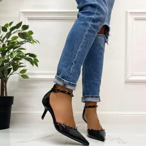 Primi Tacchi Hola - Décolleté Donna Cinturino Tacco Spillo Basso Borchie Elegante V Online