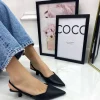 Primi Tacchi Iride - Decolletè Donna Punta Scarpa Tacco Basso Nero Sale