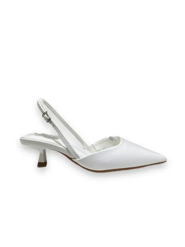 Primi Tacchi Iride - Decolletè Donna Punta Scarpa Tacco Basso Bianco Best