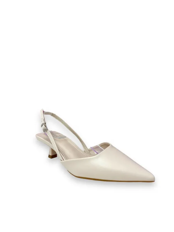 Primi Tacchi Iride - Decolletè Donna Punta Scarpa Tacco Basso BEIGE Fashion