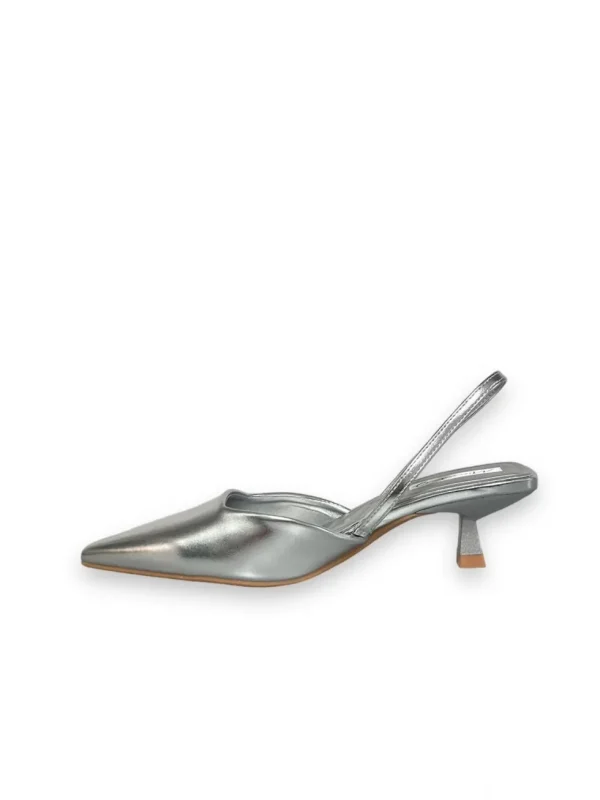 Primi Tacchi Iride - Decolletè Donna Punta Scarpa Tacco Basso ARGENTO Outlet
