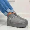 Primi Tacchi Jeanne - Stivaletto Eskimo Boots Gomma Alta Grigio Discount