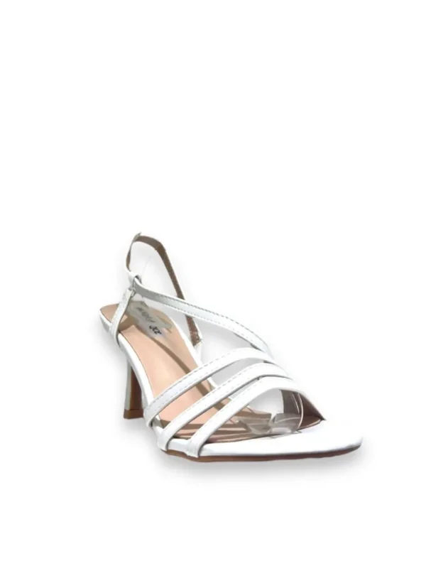 Primi Tacchi Joey - Sandali Donna Punta Tonda Tacco Spillo Bianco New