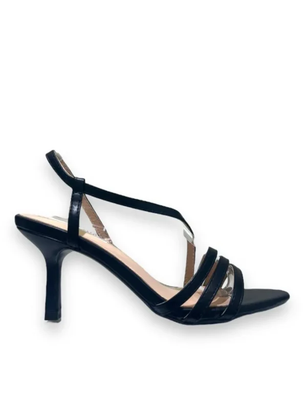 Primi Tacchi Joey - Sandali Donna Punta Tonda Tacco Spillo Nero Outlet