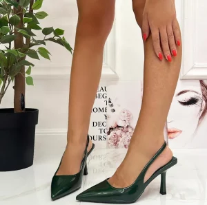 Primi Tacchi Kamelia - Décolleté Donna Tacco Spillo Punta Vernice Verde Online