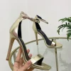 Primi Tacchi Karem - Sandali Donna Tacco Spillo Con Cinturino Alla Caviglia Oro Outlet