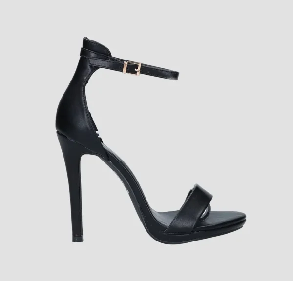 Primi Tacchi Karem - Sandali Donna Tacco Spillo Con Cinturino Alla Caviglia Nero New