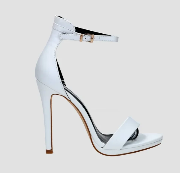 Primi Tacchi Karem - Sandali Donna Tacco Spillo Con Cinturino Alla Caviglia Bianco Online