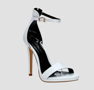 Primi Tacchi Karem - Sandali Donna Tacco Spillo Con Cinturino Alla Caviglia Bianco Online