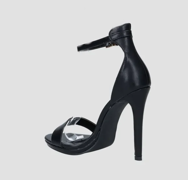 Primi Tacchi Karem - Sandali Donna Tacco Spillo Con Cinturino Alla Caviglia Nero New