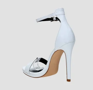 Primi Tacchi Karem - Sandali Donna Tacco Spillo Con Cinturino Alla Caviglia Bianco Online