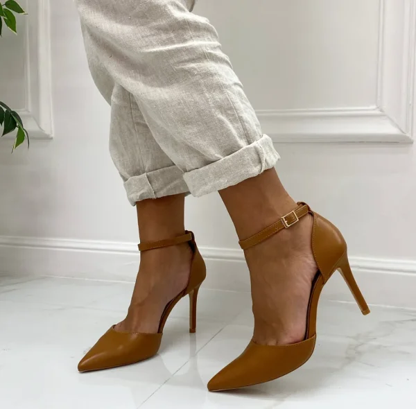 Primi Tacchi Kenza - Décolleté Donna Tacco Spillo Punta Cuoio Clearance
