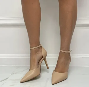 Primi Tacchi Kenza - Décolleté Donna Tacco Spillo Punta Beige Outlet