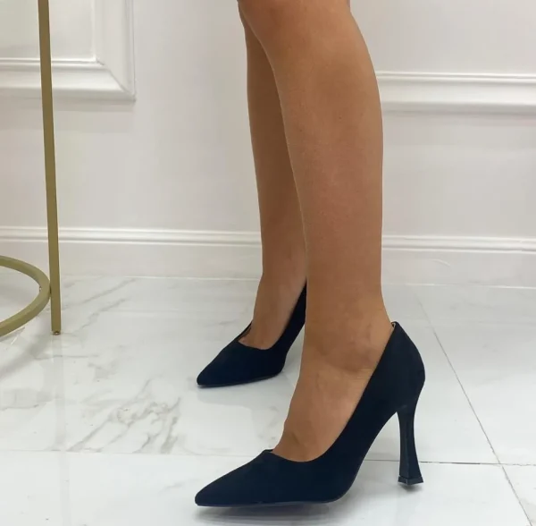 Primi Tacchi Kesha - Decolleté Donna Scarpe Tacco Punta Casual Elegante Nero Hot