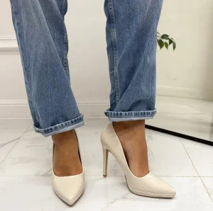 Primi Tacchi Kyliee - Décolleté Donna Punta Tacco Spillo Beige Discount